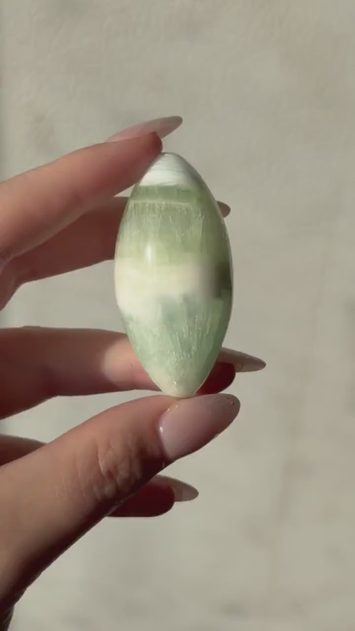 High Quality Pistachio Calcite Lingam | Green Calcite Egg | Pistachio Calcite from Pakistan