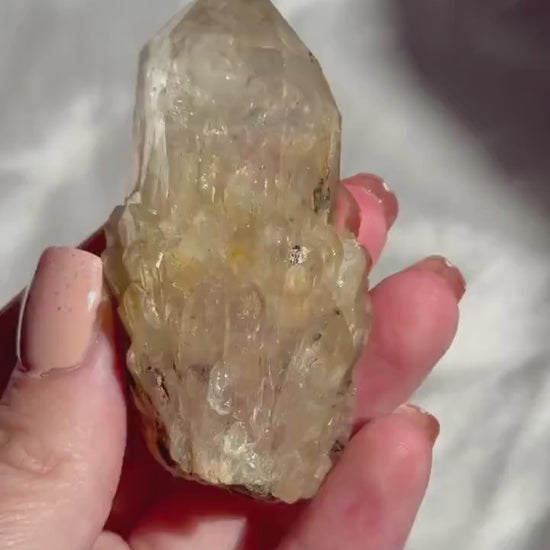 Beautiful Kundalini Citrine Elestial Cluster from Congo | Natural Citrine Points
