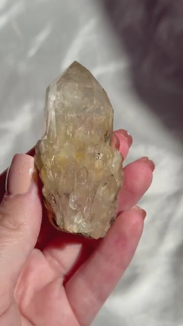 Beautiful Kundalini Citrine Elestial Cluster from Congo | Natural Citrine Points