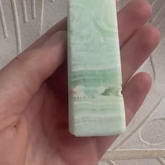 Caribbean Calcite Tower from Pakistan 3” Carribean Calcite Obelisk