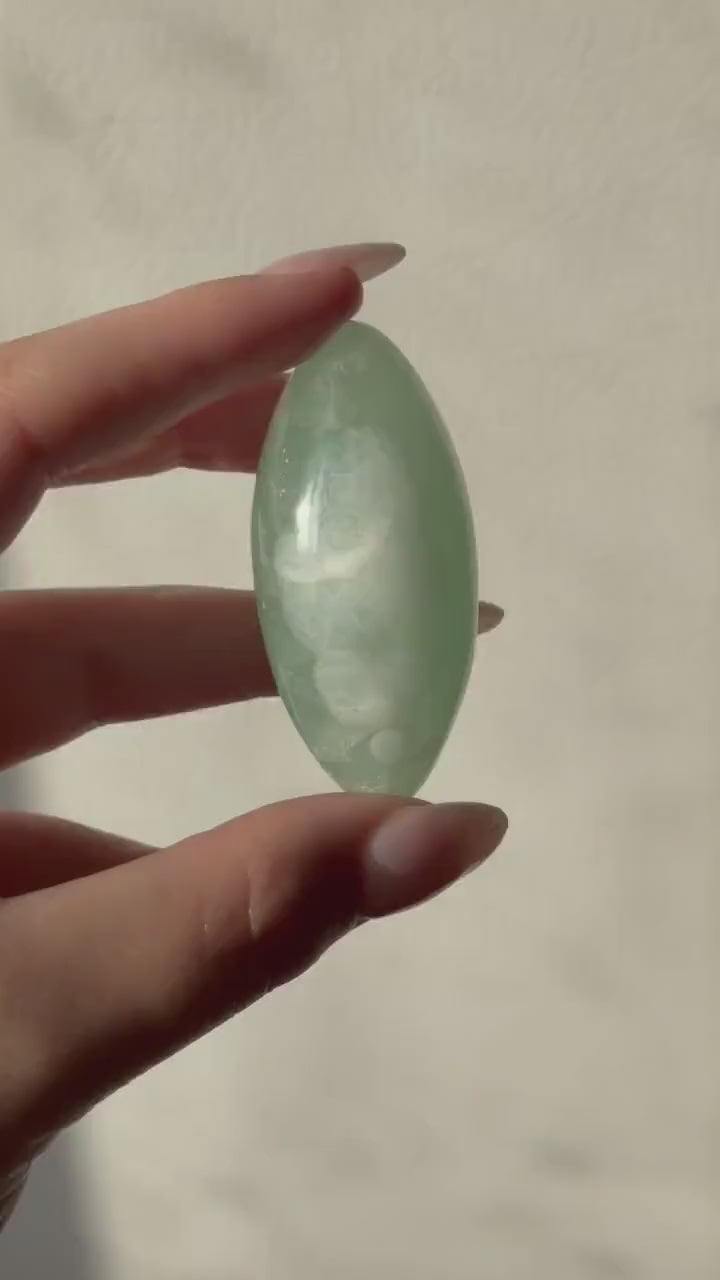 High Quality Pistachio Calcite Lingam | Green Calcite Egg | Pistachio Calcite from Pakistan