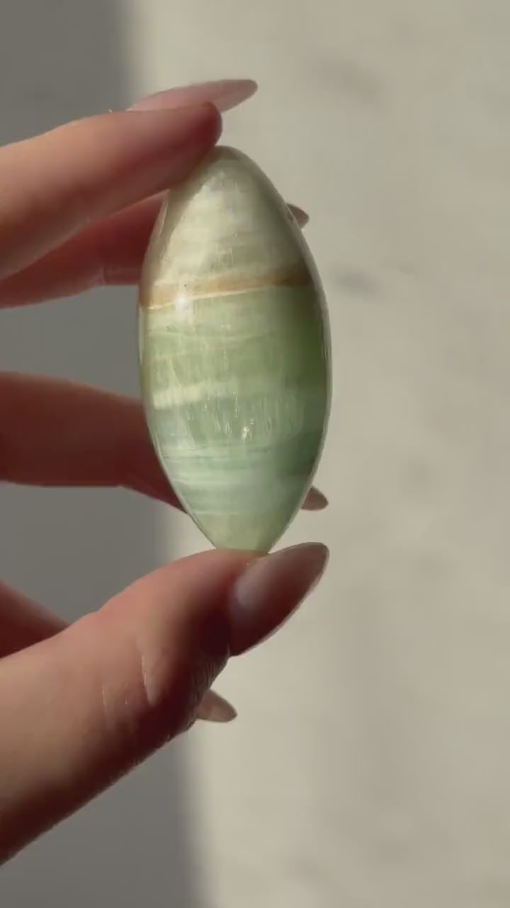 High Quality Pistachio Calcite Lingam | Green Calcite Egg | Pistachio Calcite from Pakistan