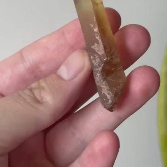 Beautiful Raw Smoky Citrine Point from Zambia | Double Terminated Smoky Citrine Point