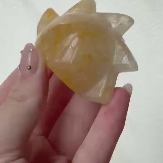 Gorgeous Golden Healer Sun Cut Base Carving | Hematite Sun | Cut Base Sun Carving from Brazil