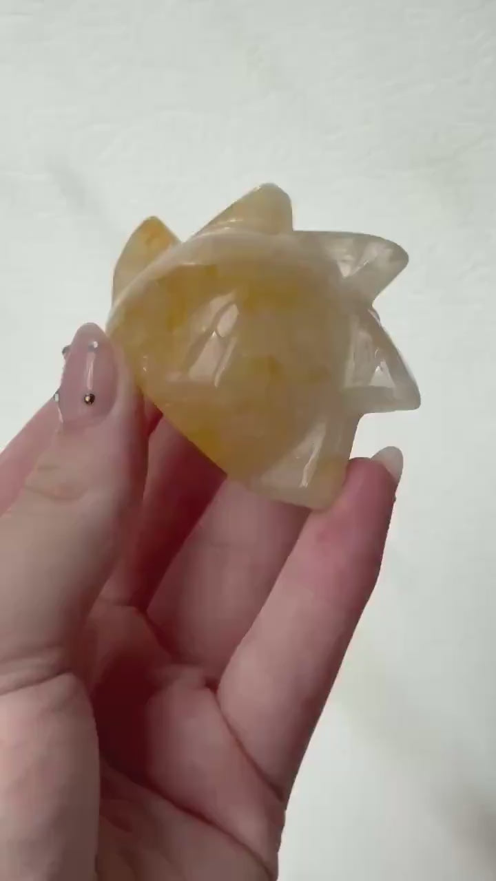 Gorgeous Golden Healer Sun Cut Base Carving | Hematite Sun | Cut Base Sun Carving from Brazil