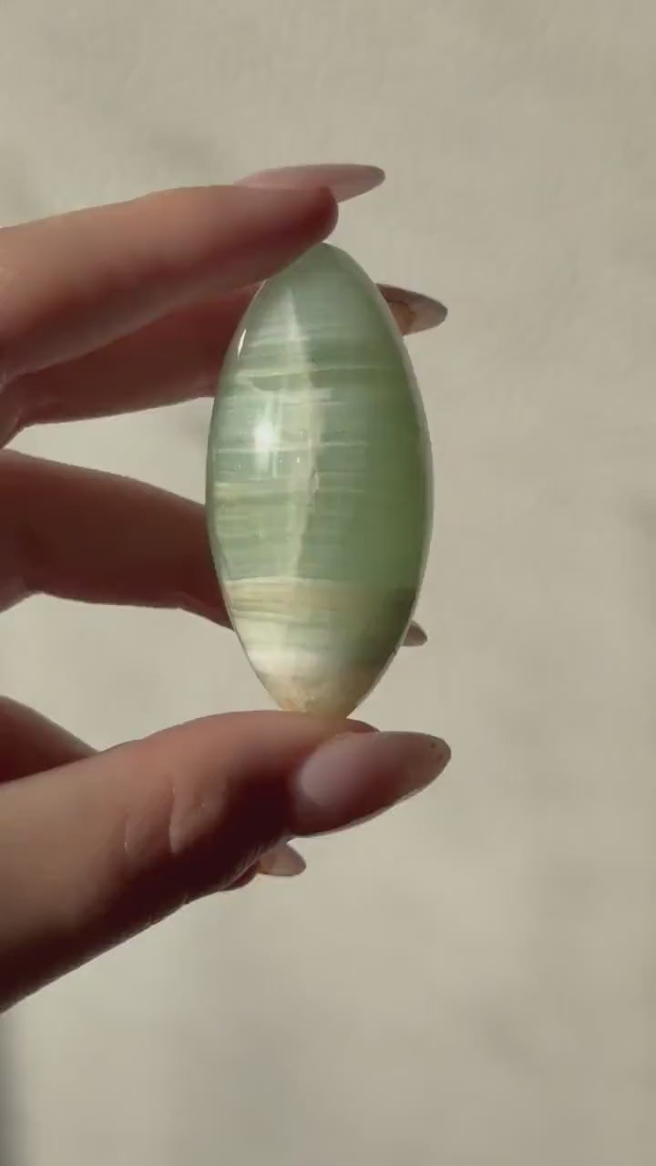 High Quality Pistachio Calcite Lingam | Green Calcite Egg | Pistachio Calcite from Pakistan