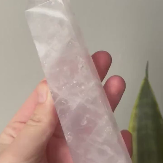 Beautiful Lavender Quartz Obelisk | Lavender Quartz Tower Generator with Rainbows