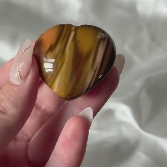 Polychrome Jasper Puffy Heart | Natural Polychrome Jasper Crystal Heart | Ocean Jasper Look | Healing Crystal | Crystal Gift