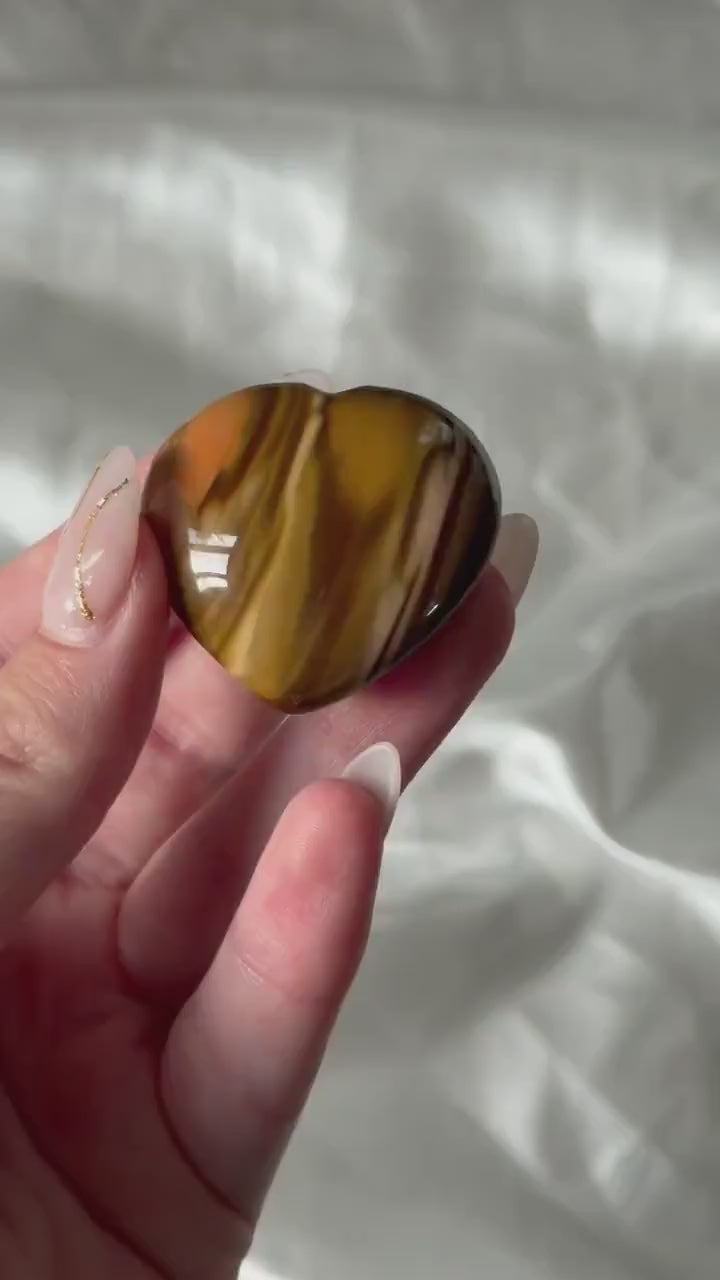 Polychrome Jasper Puffy Heart | Natural Polychrome Jasper Crystal Heart | Ocean Jasper Look | Healing Crystal | Crystal Gift