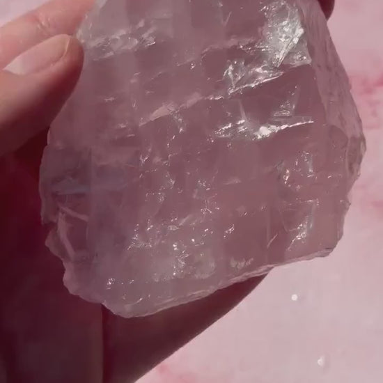 Gorgeous High Quality Rose Quartz Chunk from Brazil | Raw Rose Quartz