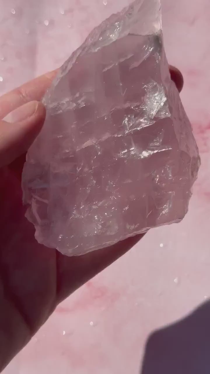Gorgeous High Quality Rose Quartz Chunk from Brazil | Raw Rose Quartz