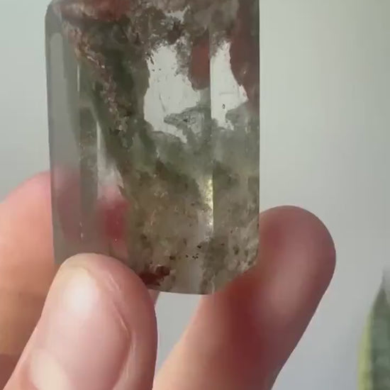 Gorgeous Garden Quartz Mini Tower with Chlorite Phantoms | Chlorite Quartz with Inclusions