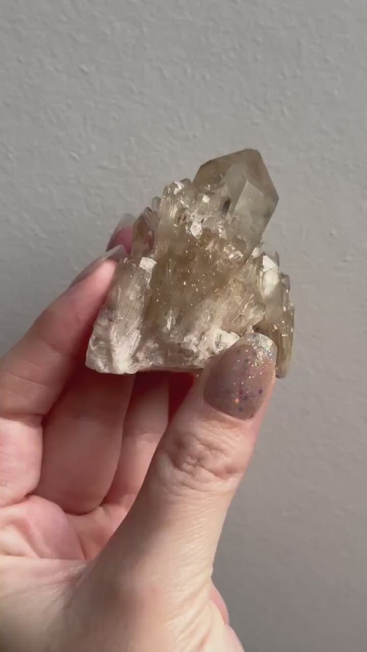 Beautiful Kundalini Citrine Cluster from Congo | Elestial Citrine Natural Kundalini Citrine