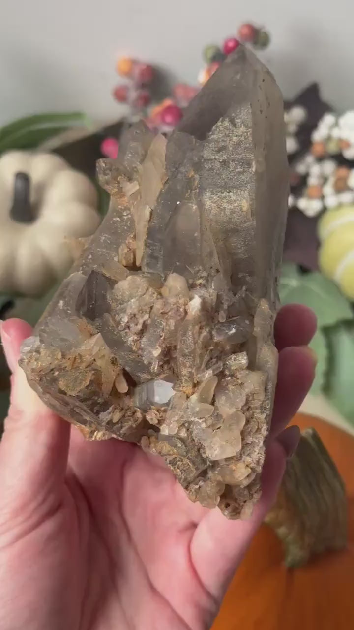 Gorgeous Smoky Quartz Cluster from Malawai | Raw Smokey Quartz Points