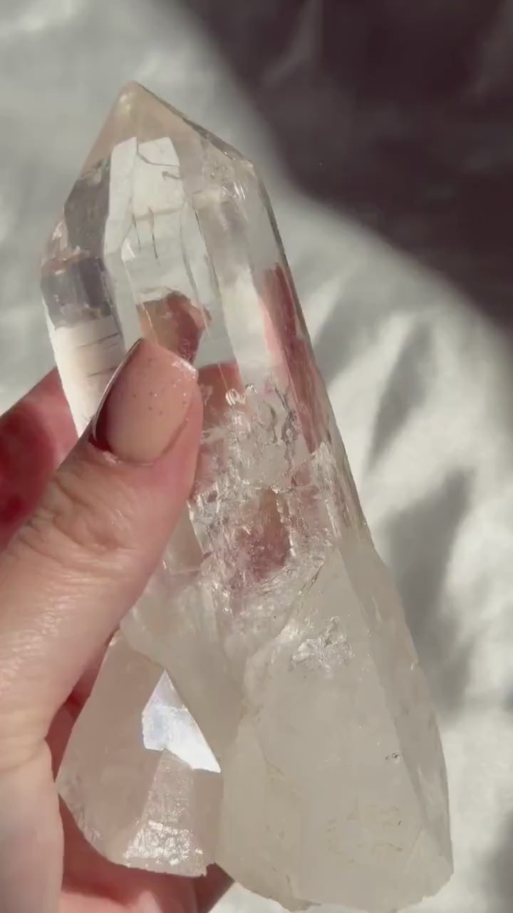 AAA Lemurian Clear Quartz Point from Congo | Raw Clear Quartz Generator
