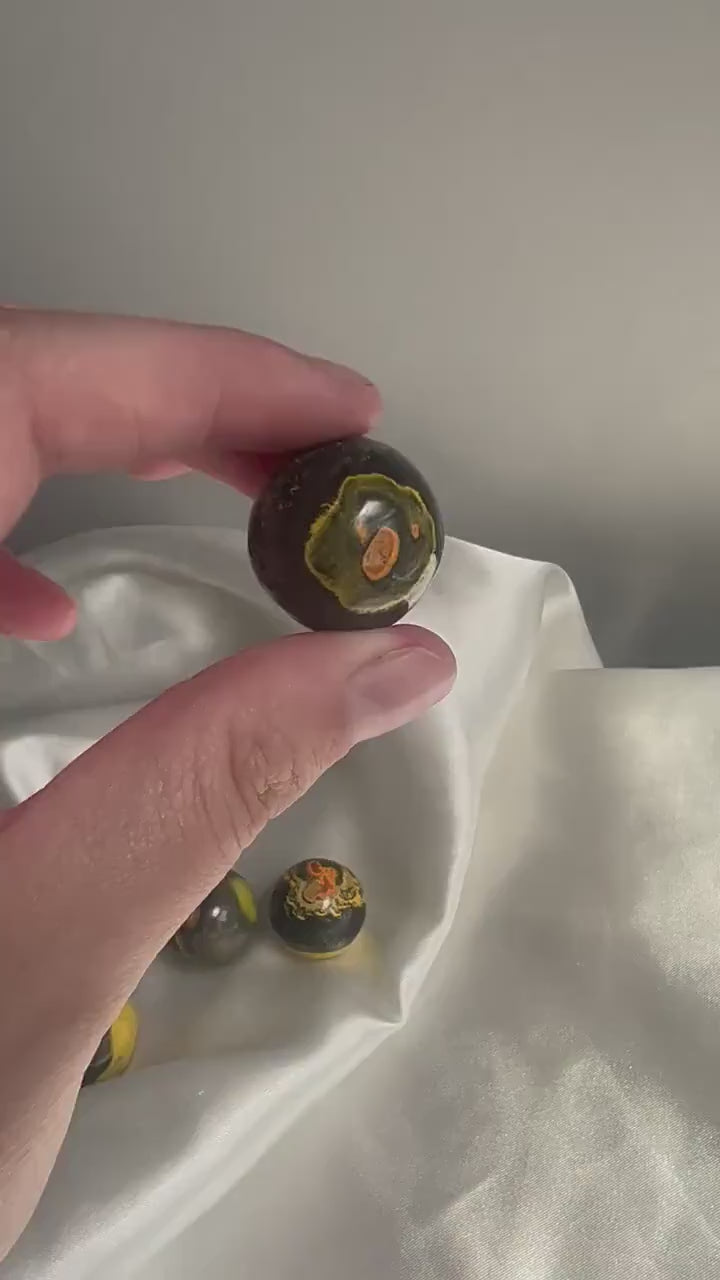 Bumble Bee Jasper Mini Sphere Carving | Bumblebee Jasper Crystal Ball
