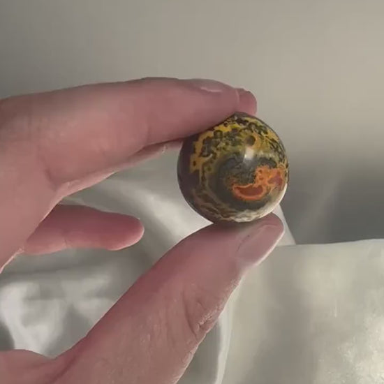 Bumble Bee Jasper Mini Sphere Carving | Bumblebee Jasper Crystal Ball