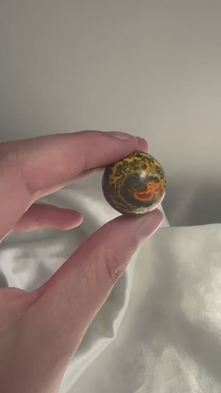 Bumble Bee Jasper Mini Sphere Carving | Bumblebee Jasper Crystal Ball