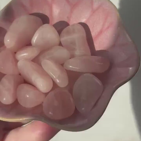 One (1) Rose Quartz Tumble from Madagascar | Intuitively Chosen Rose Quartz Stone
