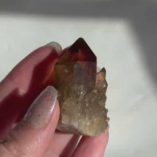 Beautiful Kundalini Citrine Point | Elestial Citrine Point from Congo