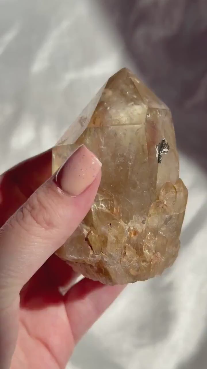 Beautiful Kundalini Citrine Elestial from Congo | Congo Citrine Points Natural Citrine