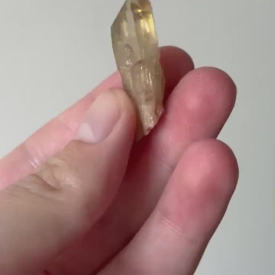 Beautiful Kundalini Citrine Point from Congo | Small Kundalini Citrine Elestial