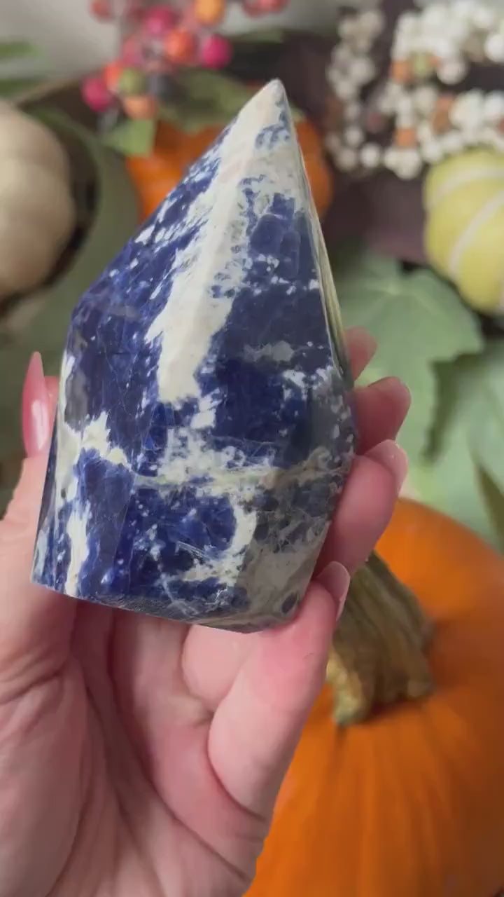 Beautiful Sodalite Cut Base Point from Namibia | Sodalite Point