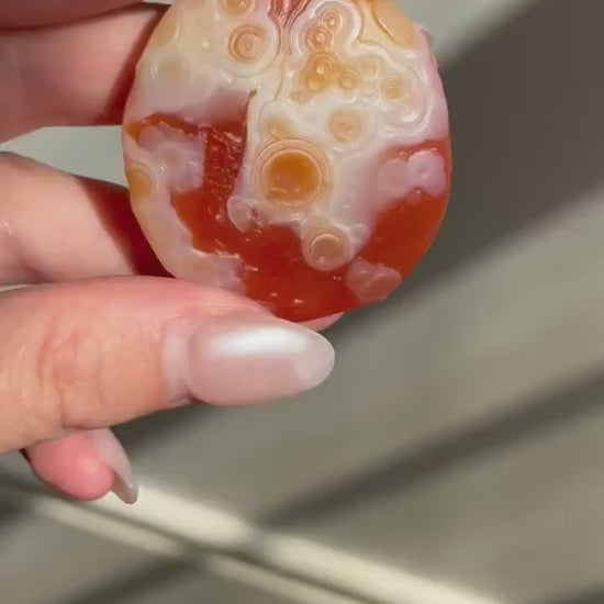 Beautiful Gobi Desert Agate Round Flat Stone | Gobi Agate Nodule