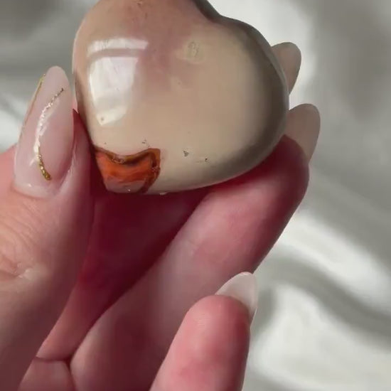 Polychrome Jasper Puffy Heart | Natural Polychrome Jasper Crystal Heart | Ocean Jasper Look | Healing Crystal | Crystal Gift