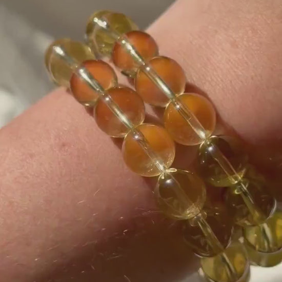 Citrine Beaded Bracelet | Citrine Bracelet | 11mm Citrine High Quality Citrine Bracelet