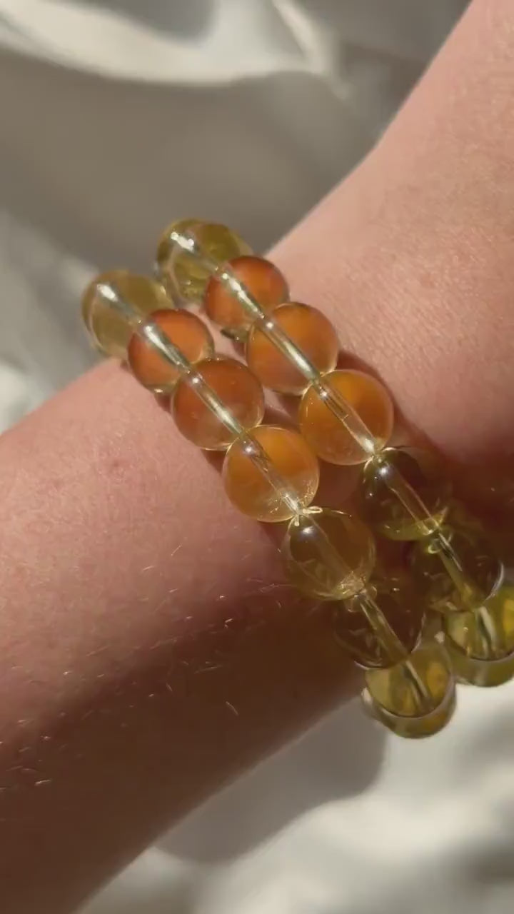Citrine Beaded Bracelet | Citrine Bracelet | 11mm Citrine High Quality Citrine Bracelet