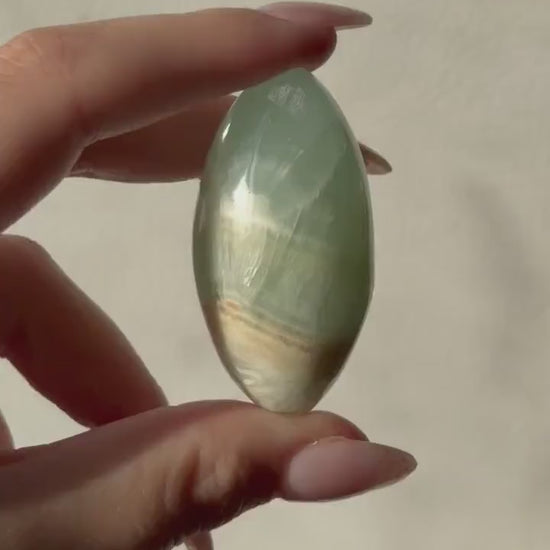 High Quality Pistachio Calcite Lingam | Green Calcite Egg | Pistachio Calcite from Pakistan