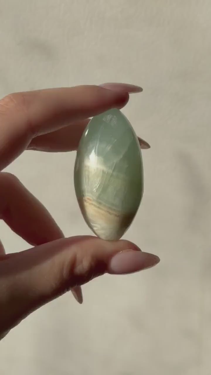 High Quality Pistachio Calcite Lingam | Green Calcite Egg | Pistachio Calcite from Pakistan